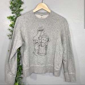 KAWS x Uniqlo x Sesame Street Trash Can Sweatshirt